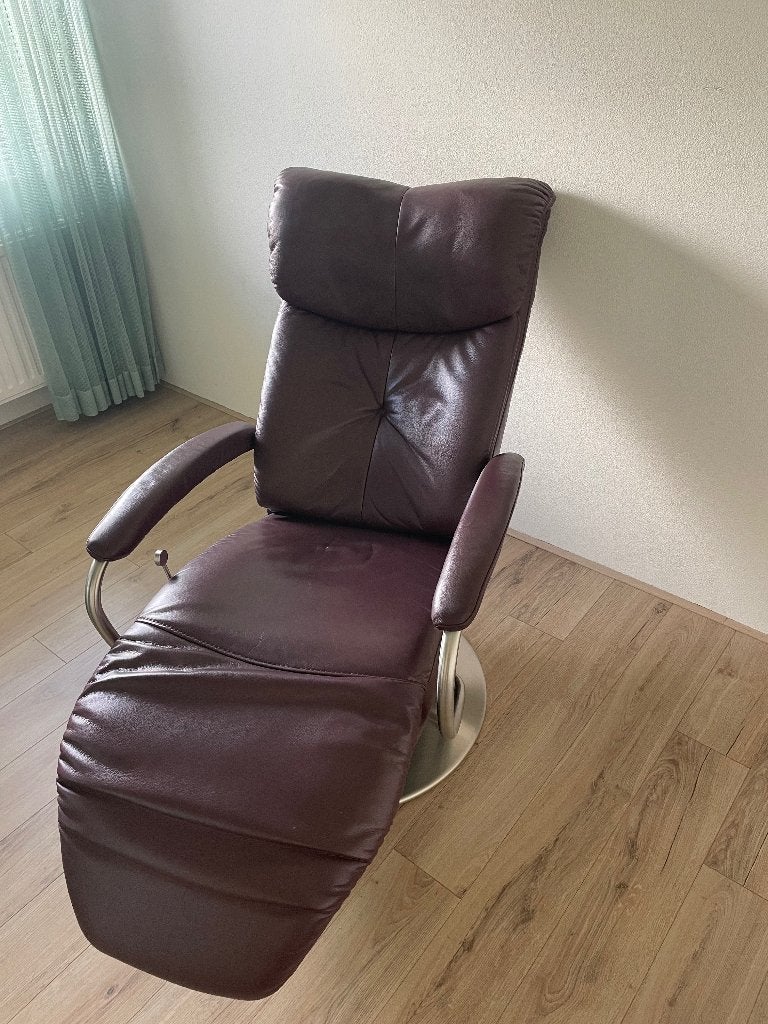 Relax fauteuil, Huis en Inrichting, Ophalen, Gebruikt, Minder dan 75 cm, Leer