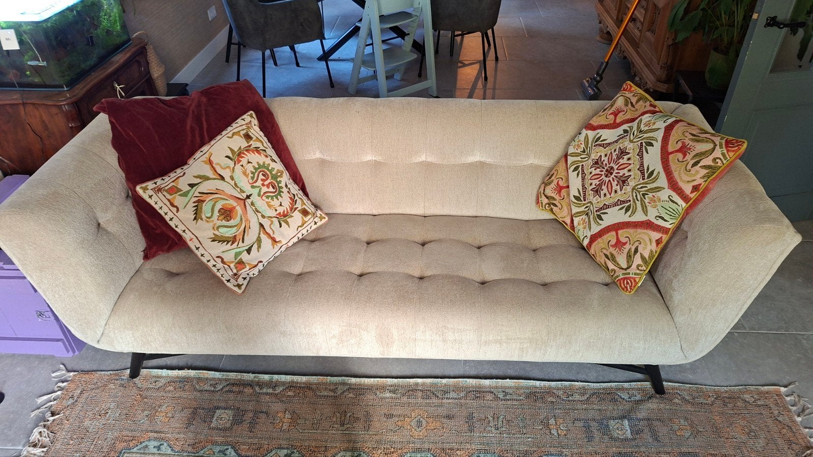 Zo goed als nieuwe bank (230x88x77cm), Ophalen, Driepersoons, 75 tot 100 cm, Zo goed als nieuw