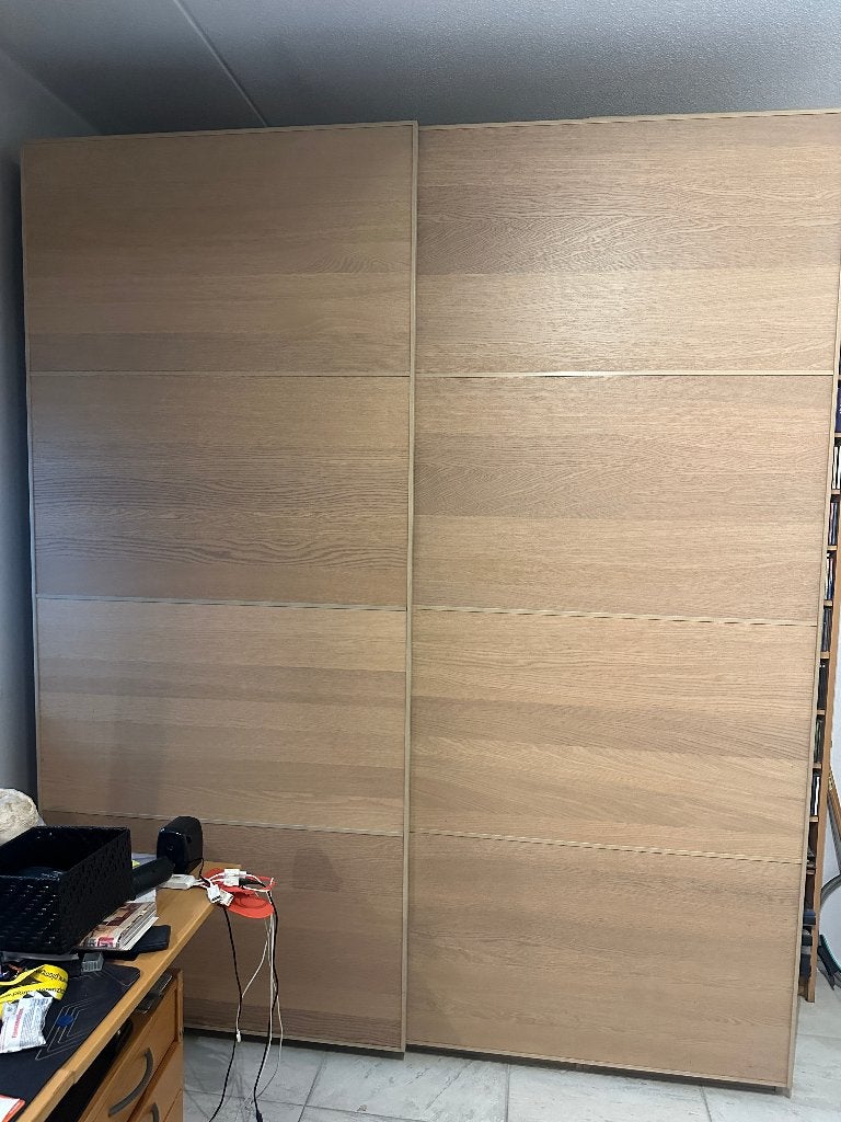 IKEA PAX garderobekasten / schuifdeurkast licht eiken, PAX IKEA, Gebruikt, 200 cm of meer, 50 tot 100 cm