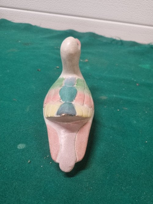 Beeld eend van hout gekleurd, Ophalen of Verzenden
