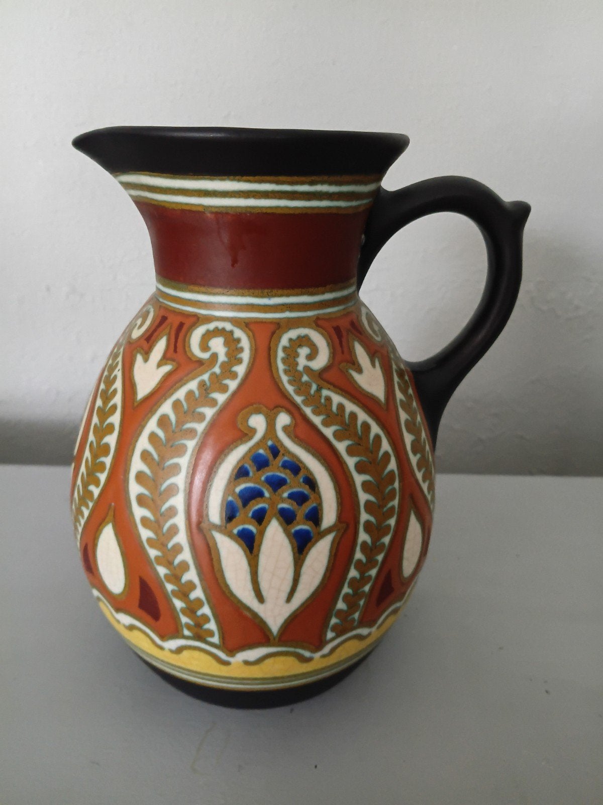 Gouda Plateel Vaas  Nieuwe Zakelijkheid/ArtDeco1925, Ophalen