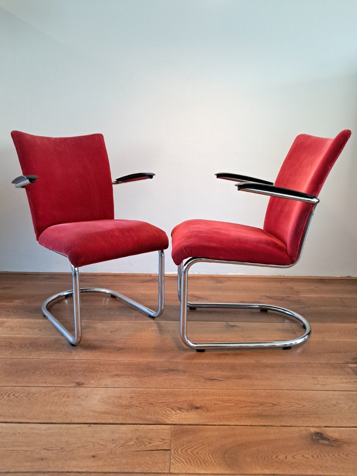 2 Vintage stoelen - Gebr. De Wit Schiedam - model 7018, Ophalen, Gebruikt, Minder dan 75 cm, Mid Century Modern Dutch Design