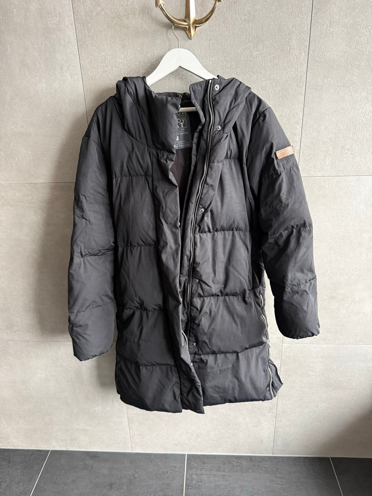 Mosscow Puffer Jas Zwart - Maat XL, Ophalen of Verzenden, Zo goed als nieuw, Maat 46/48 (XL) of groter, Zwart