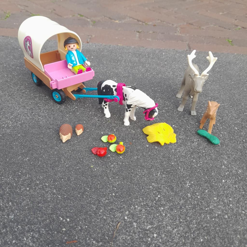 Playmobil set met wagen, paard en dieren, Ophalen of Verzenden, Jongen of Meisje