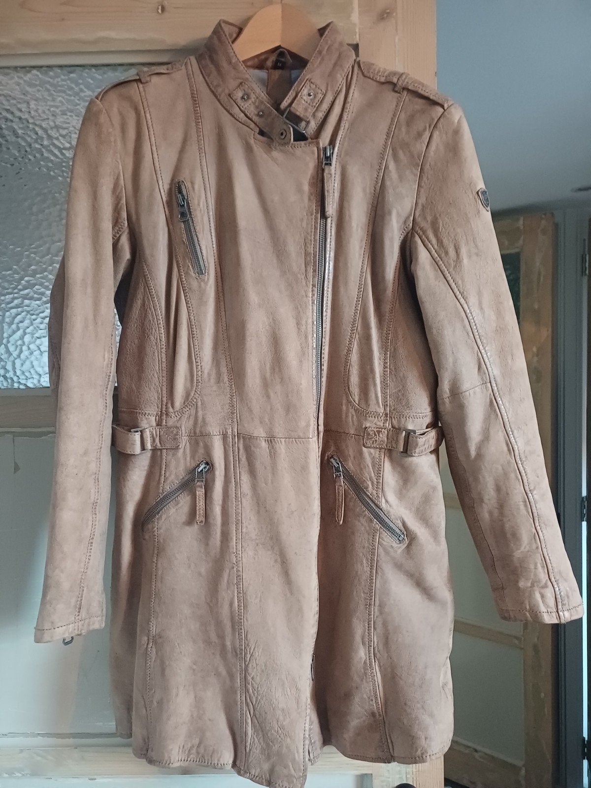 Leren jas Gipsy, beige, maat M, Kleding | Dames, Jassen | Zomer, Beige, Ophalen of Verzenden, Gedragen, Gipsy