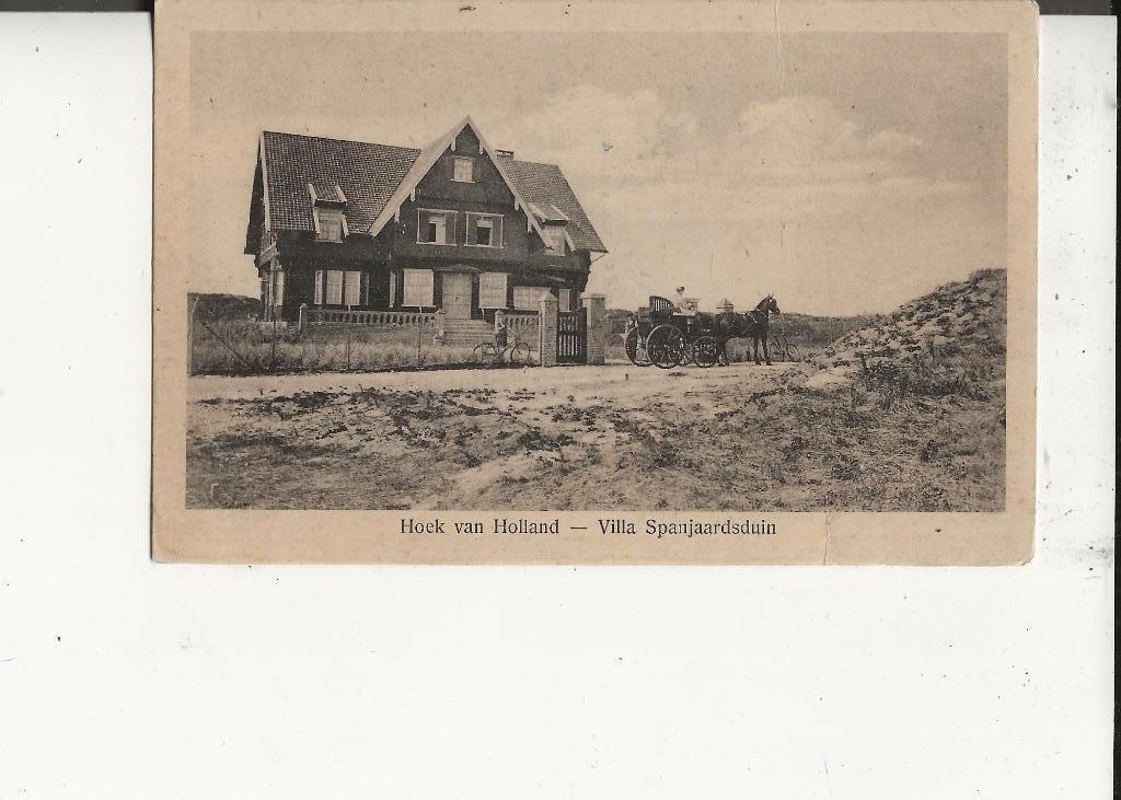 Hoek van Holland Villa Spanjaardsduin met koets, Ophalen of Verzenden, 1920 tot 1940, Ongelopen, Zuid-Holland