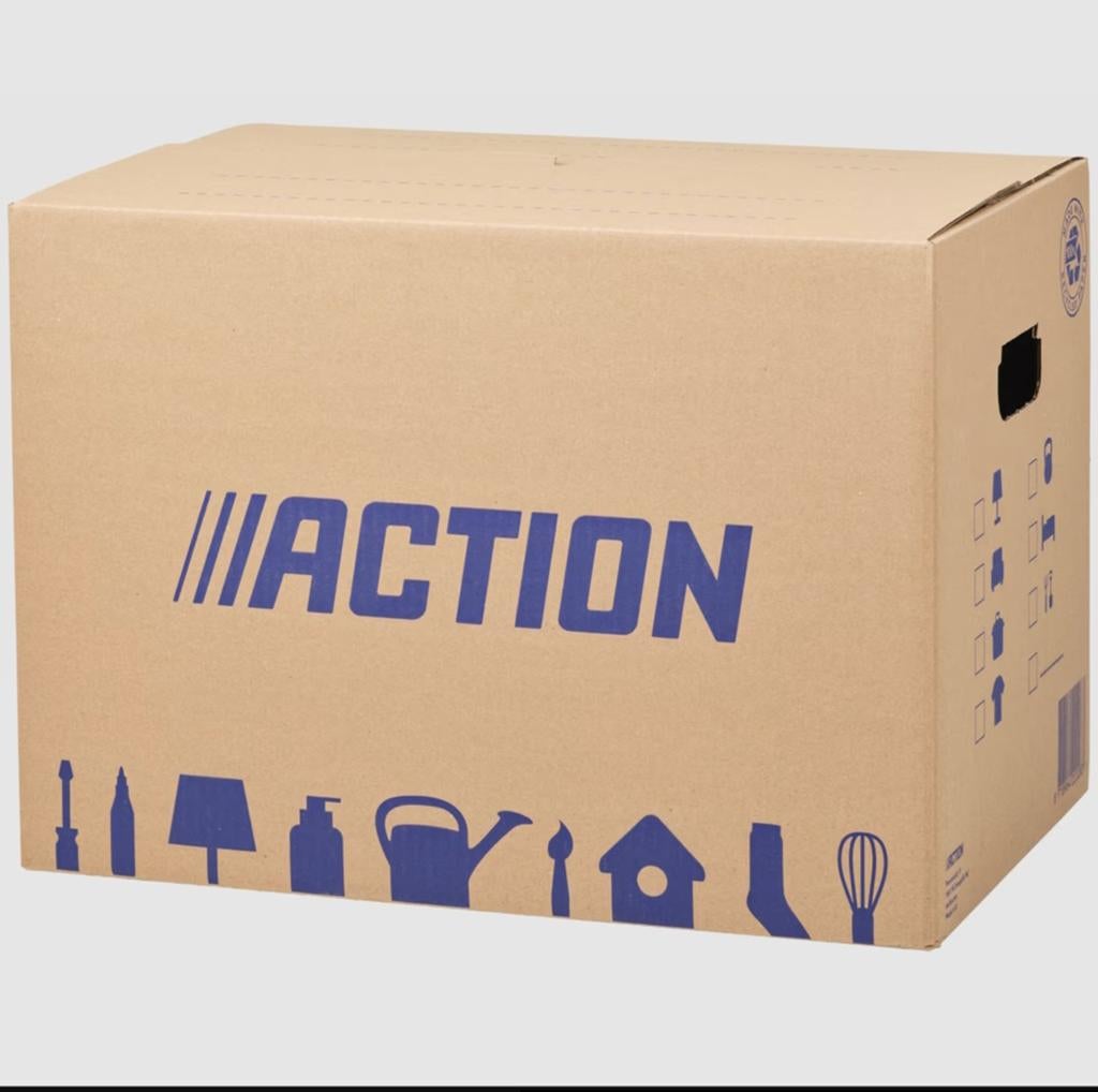 35 Action verhuisdozen - gratis af te halen in de Jordaan, 40 tot 60 cm, 50 tot 75 cm, Ophalen of Verzenden, 35 tot 50 cm