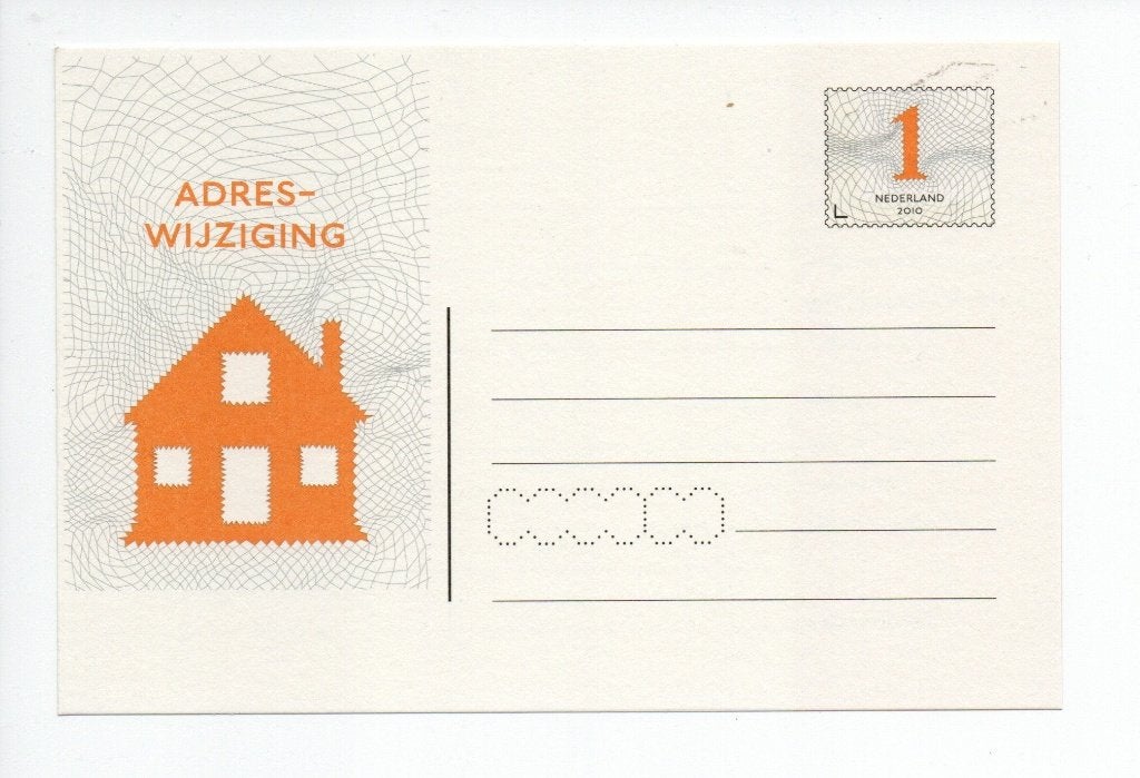 Postwaardestuk - Adreswijziging. Nederland 2010. **, Postzegels en Munten, Brieven en Enveloppen | Nederland, Ophalen of Verzenden