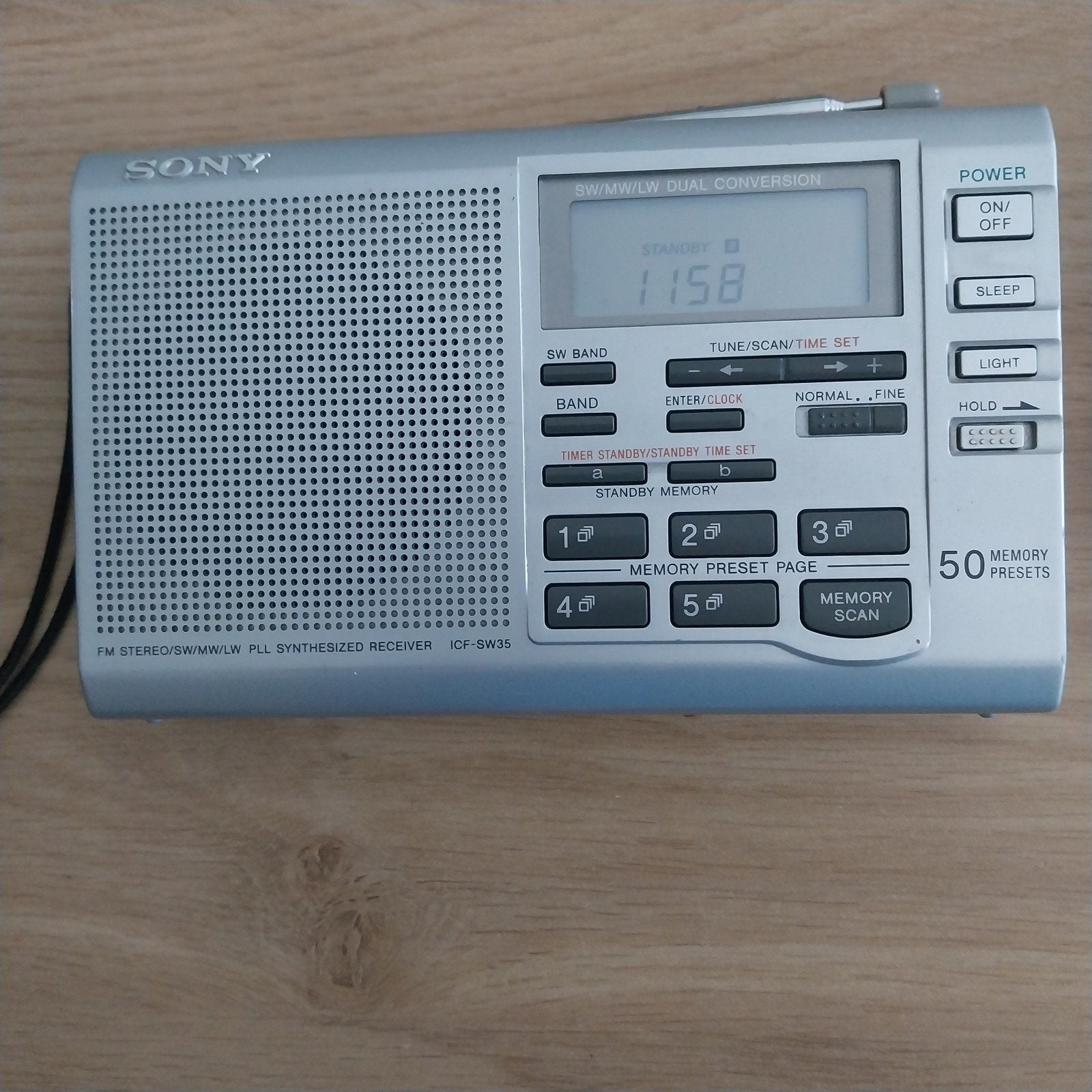 Sony ICF-SW35 Wereldontvanger - FM/SW/MW/LW Radio, Audio, Tv en Foto, Radio's, Ophalen of Verzenden, Gebruikt, Wereldontvanger