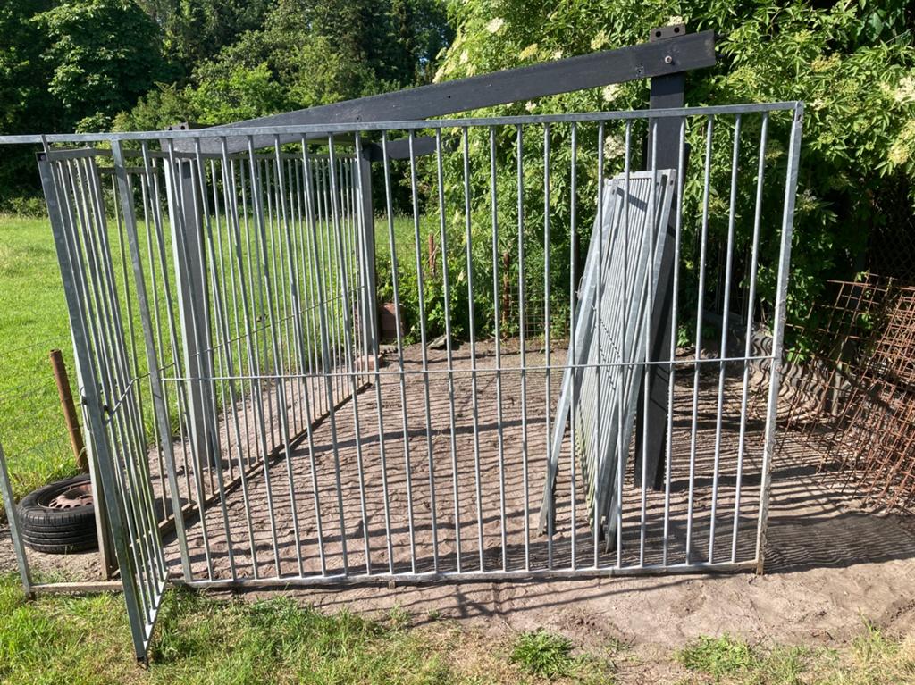 Honden kennel gegalvaniseerde panelen, Ophalen, Hondenkennel, 100 cm of meer, 110 cm of meer