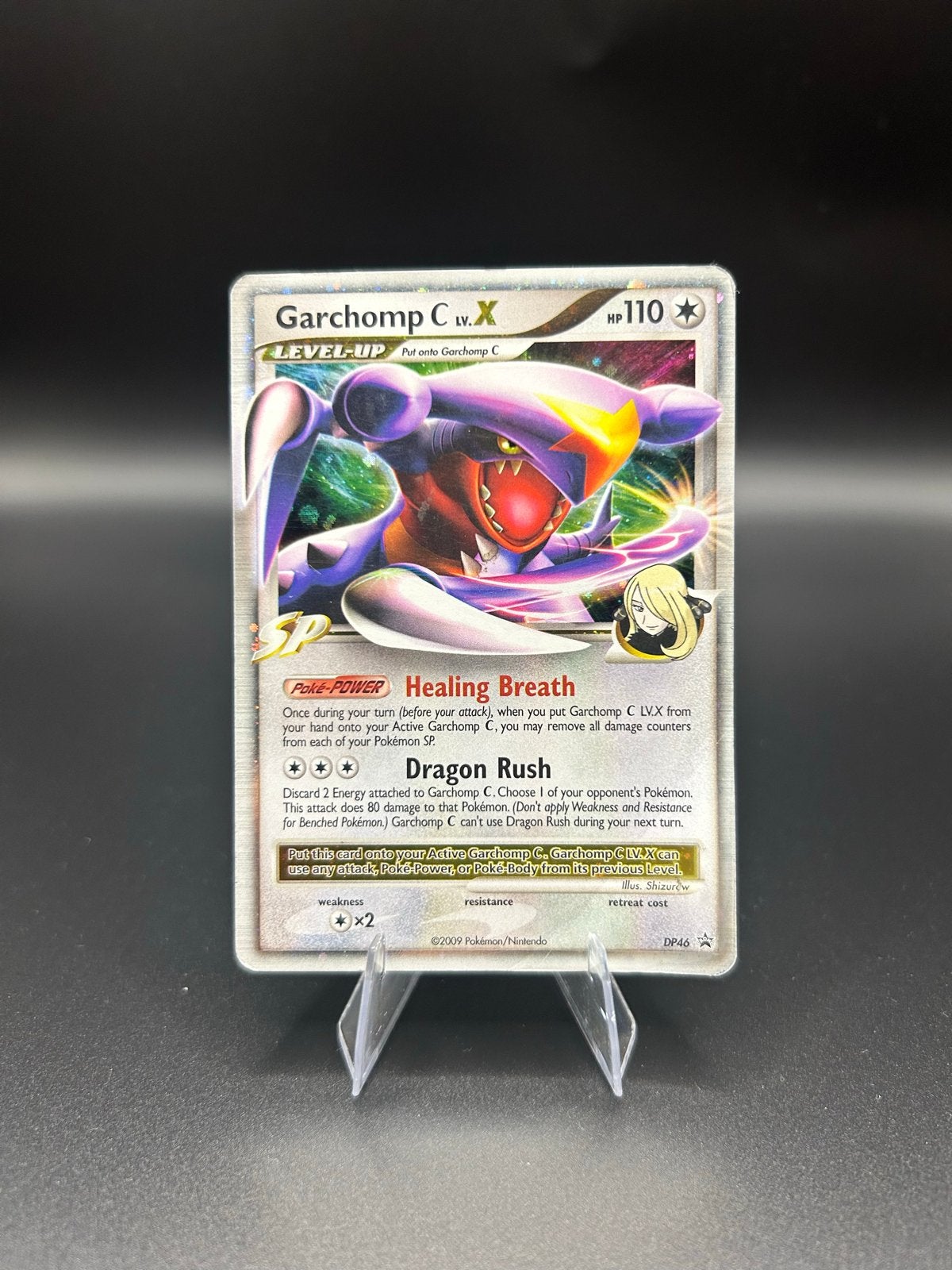 Pokemon Garchomp C LV.X DP46 - Whitening hoeken achterkant, Ophalen of Verzenden, Gebruikt, Losse kaart