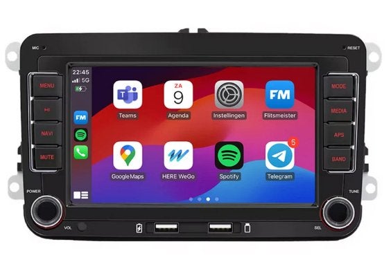 Android Auto CarPlay Navigatie VW Golf 5 6 Polo Caddy, Auto diversen, Ophalen of Verzenden, Zo goed als nieuw