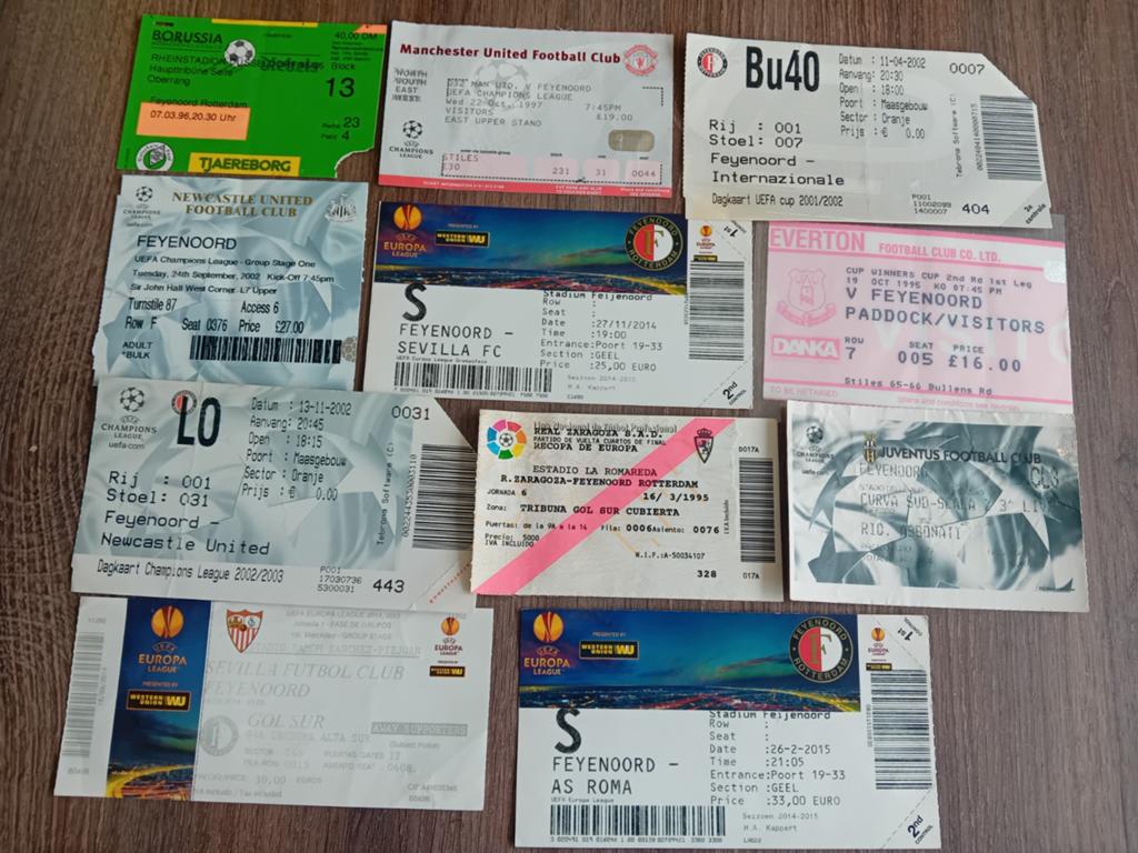 Oude voetbal tickets feyenoord. Voetbalticket, Ophalen of Verzenden, Zo goed als nieuw, Feyenoord