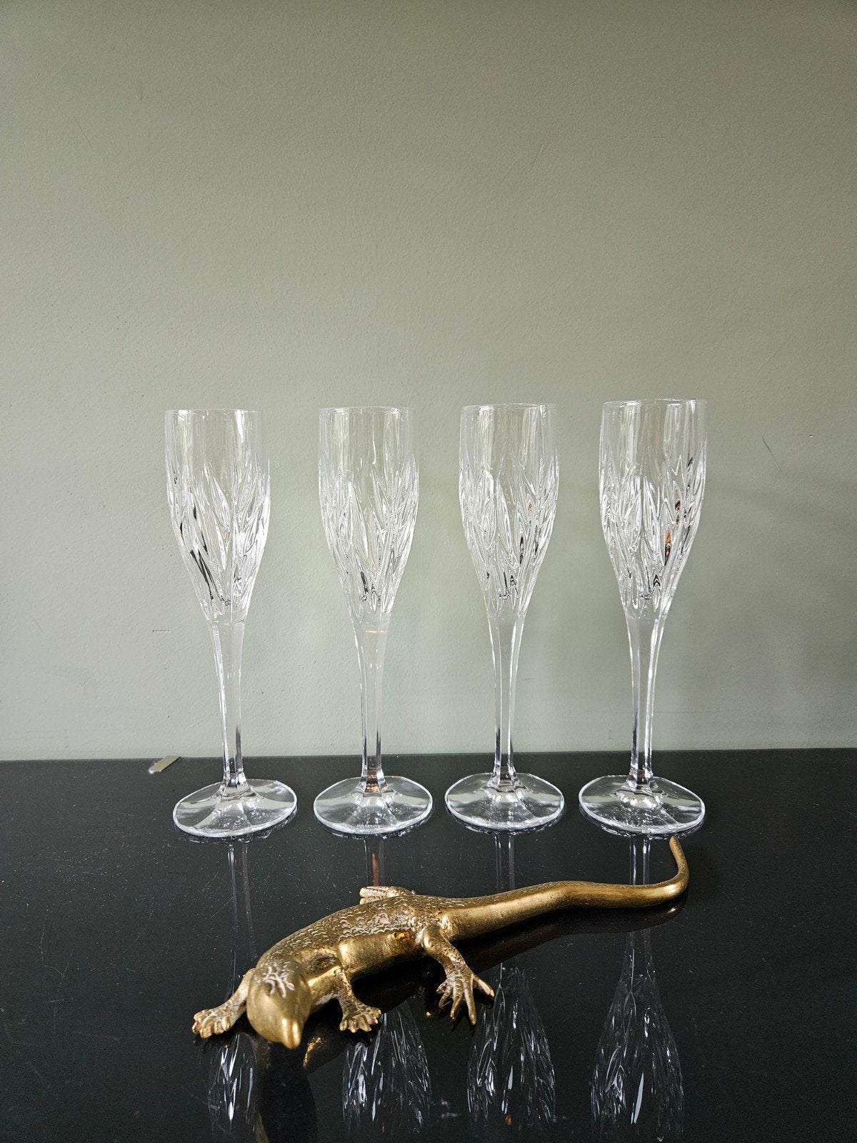 Set van 4 Nachtmann Imperial champagneglazen, Ophalen of Verzenden, Zo goed als nieuw, Overige typen
