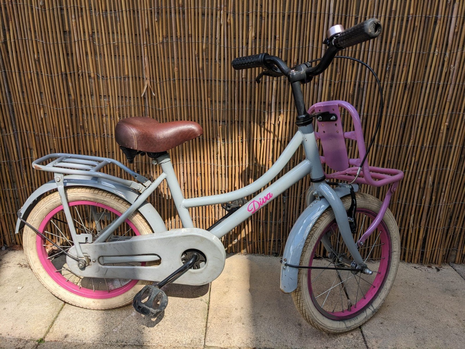 meisjesfiets 16 inch, Ophalen, Terugtraprem, Gebruikt, Handrem