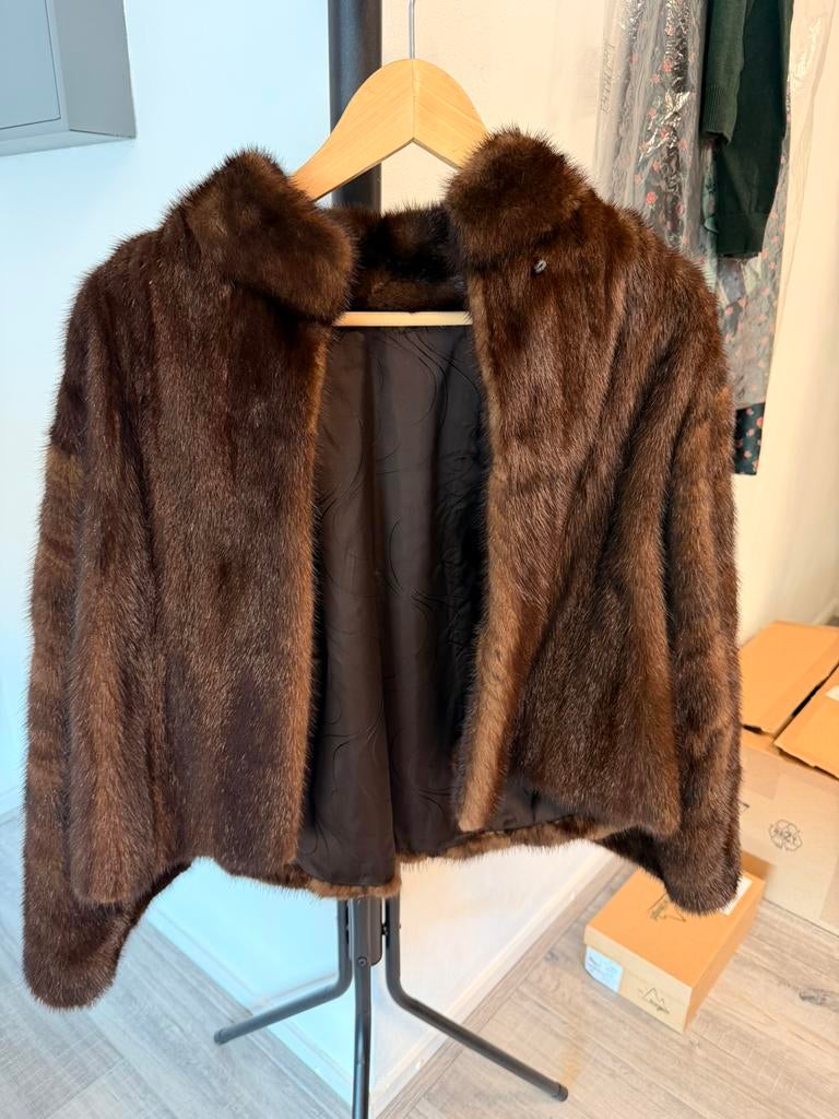 Bontjas bruin, Kleding | Dames, Jassen | Winter, Ophalen of Verzenden, Zo goed als nieuw, Maat 36 (S), Bruin
