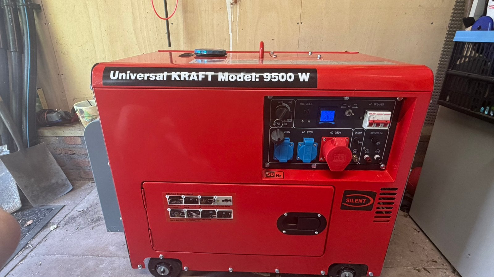 Aggregaat Diesel 3 fasen stroom 400V en 230V V 9500W, Doe-het-zelf en Verbouw, Aggregaten, Ophalen, Nieuw, Dieselolie