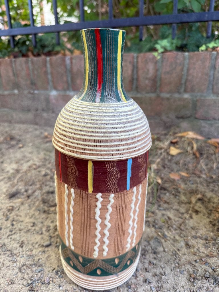 Vintage Mid-Century Design Vaas Sgraffito Keramiek (Italië), Ophalen