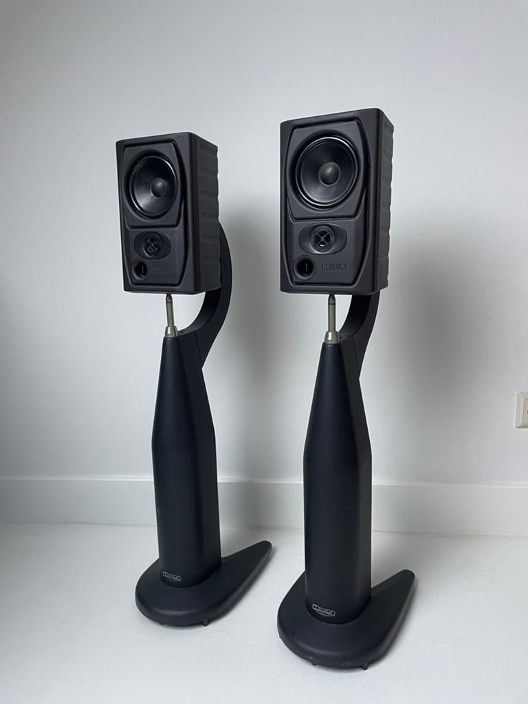 Mission speakes op design stands, Audio, Tv en Foto, Luidsprekers, Overige merken, Ophalen of Verzenden, Zo goed als nieuw, 60 tot 120 watt