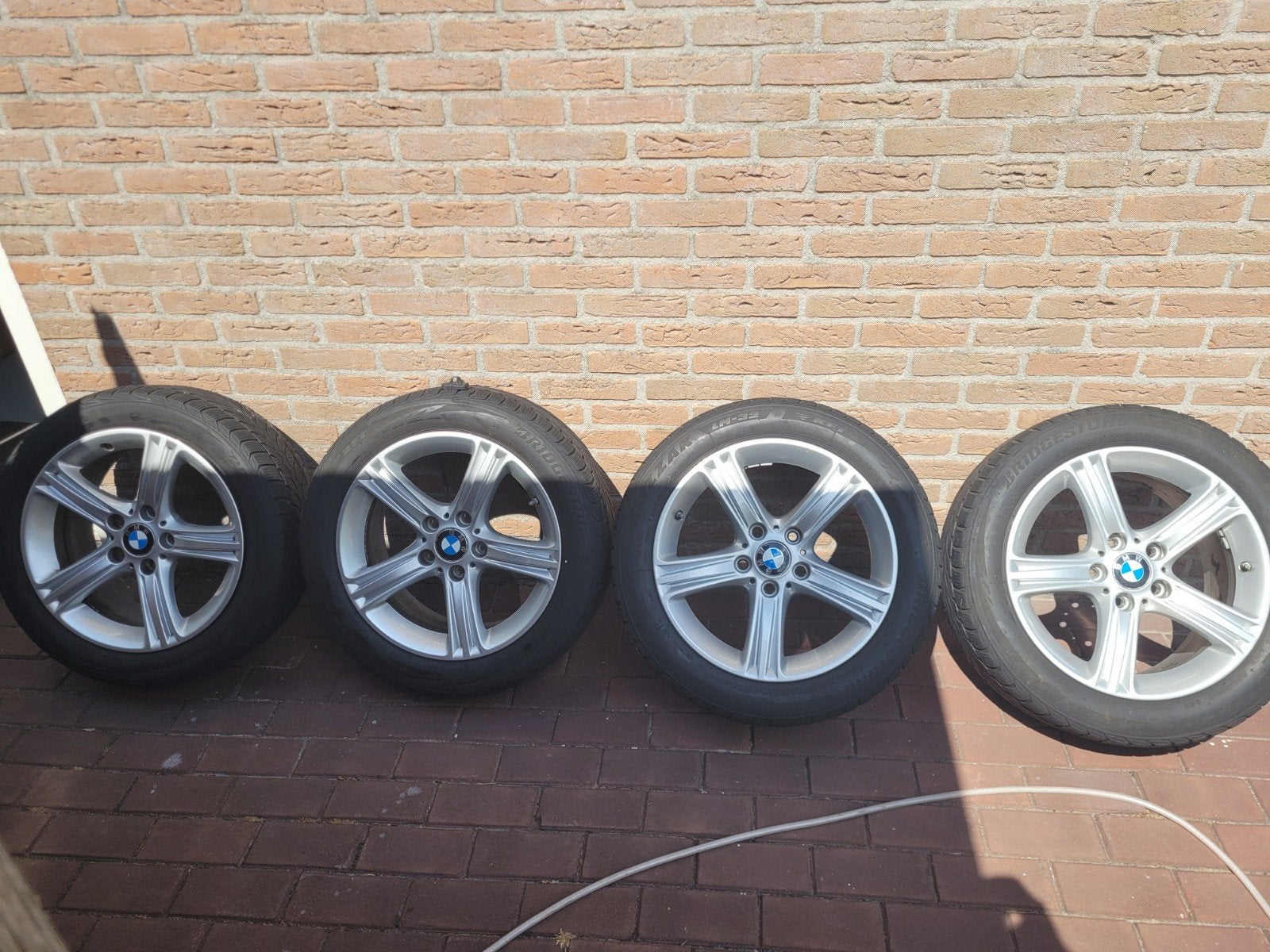bmw velgen 17 inch met sensoren (1sensor stuk), Gebruikt, Banden en Velgen, 17 inch, 225 mm