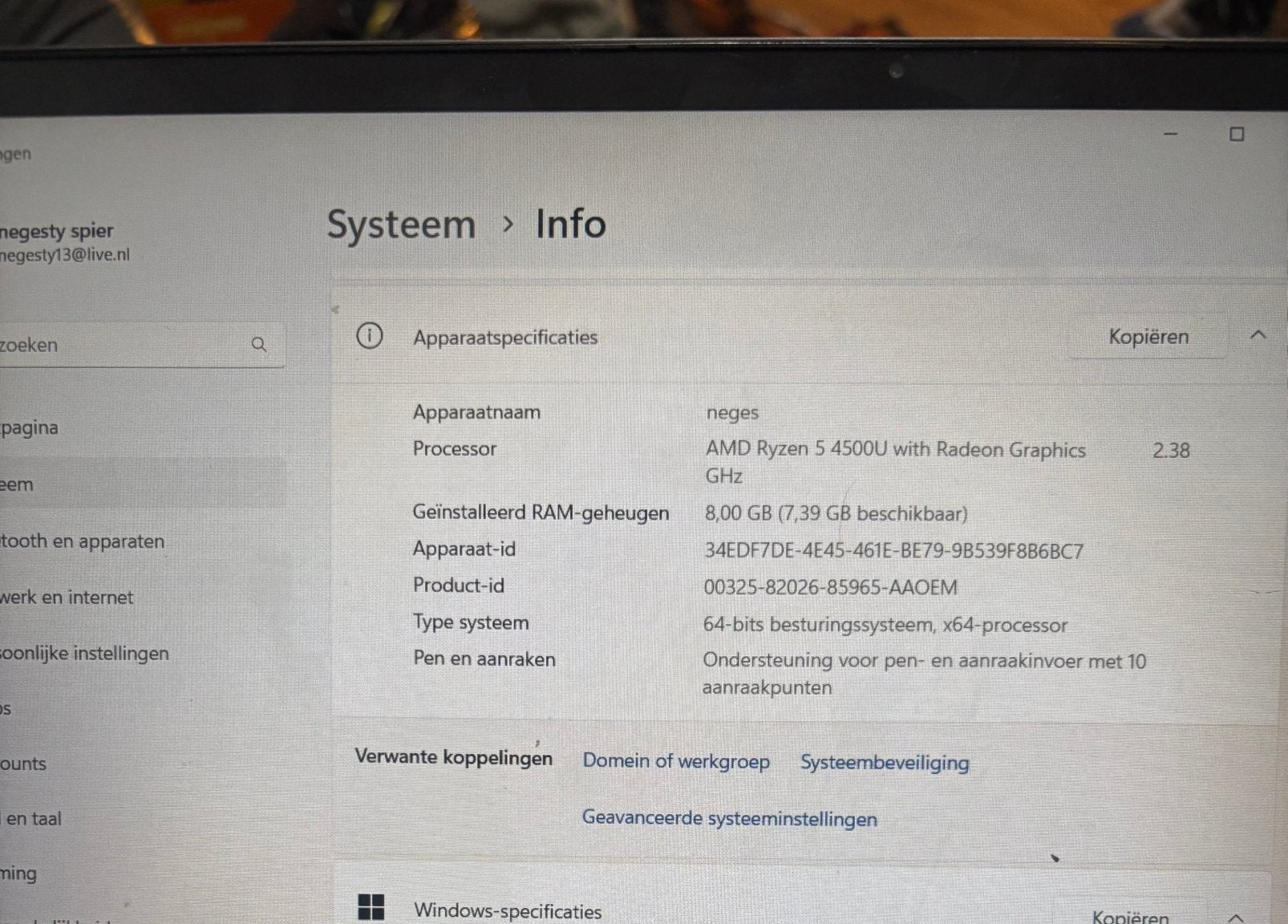 Hp laptop, Computers en Software, Windows Laptops, Ophalen, Zo goed als nieuw, 15 inch, Qwerty