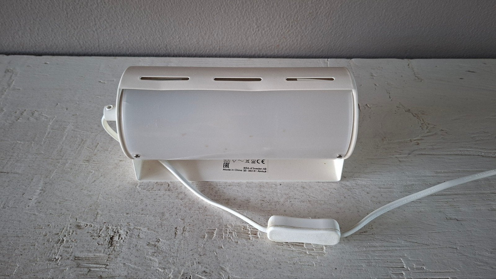 Vintage IKEA Smyg Wandlamp Type V1013, Wit, Gebruikt, Vintage, Metaal
