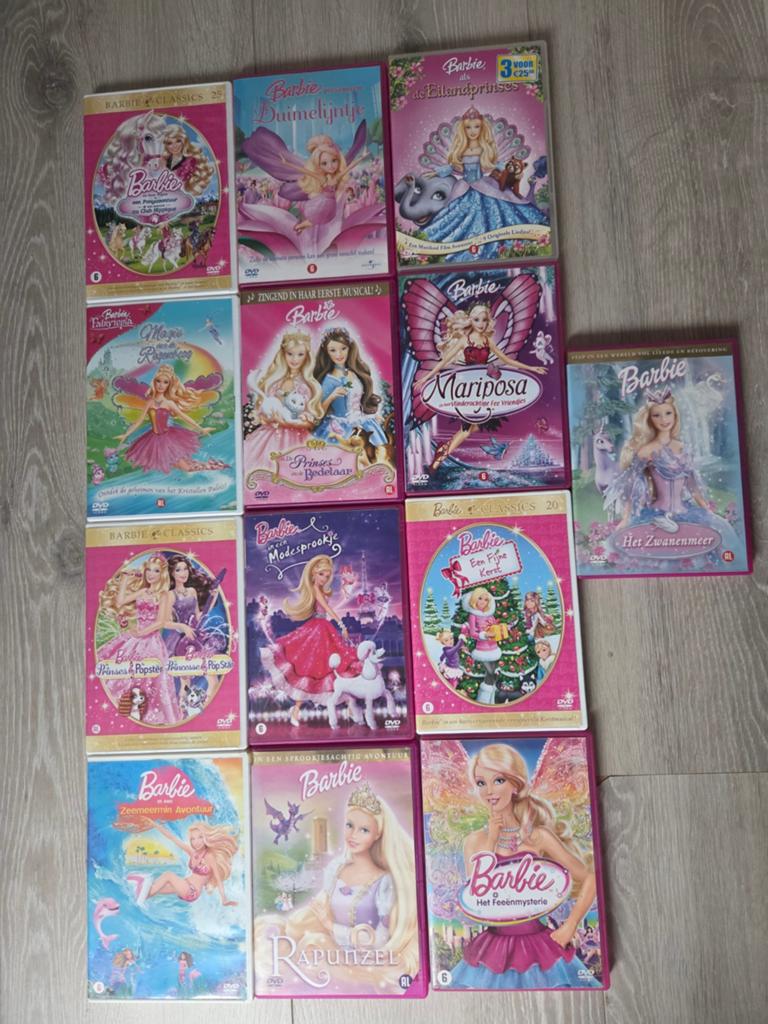 Barbie - 13x dvd, Alle leeftijden, Ophalen of Verzenden, Gebruikt