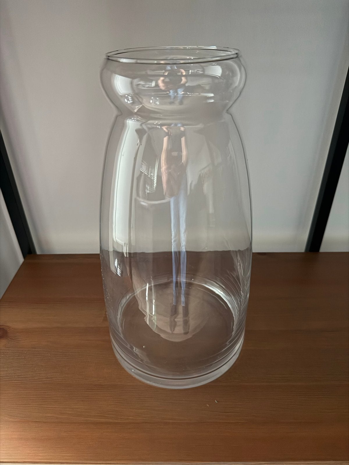 Grote glazen vaas/fles - Decoratief en veelzijdig, Huis en Inrichting, Ophalen, Zo goed als nieuw, Glas, 32 cm