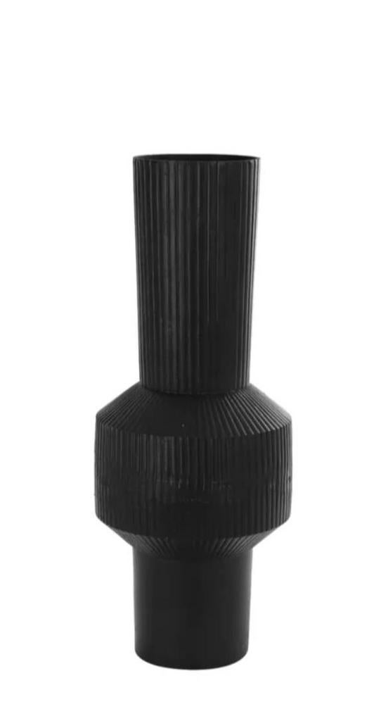 Light&Living zwarte vaas Benzo, 60 cm hoog, Ophalen, Overige materialen, 50 tot 75 cm, Zwart