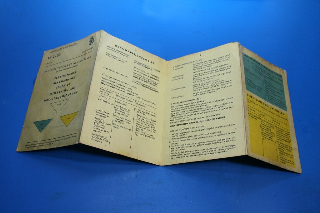 NBC instructie kaart Landmacht SHF, Verzamelen, Ophalen of Verzenden, Landmacht, Nederland, Embleem of Badge