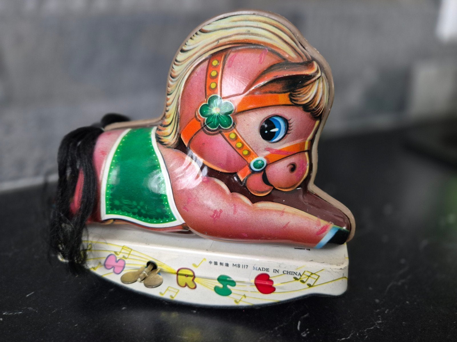 Vintage Opwind Paardje Jaren '70/'80 met Sleutel, Ophalen