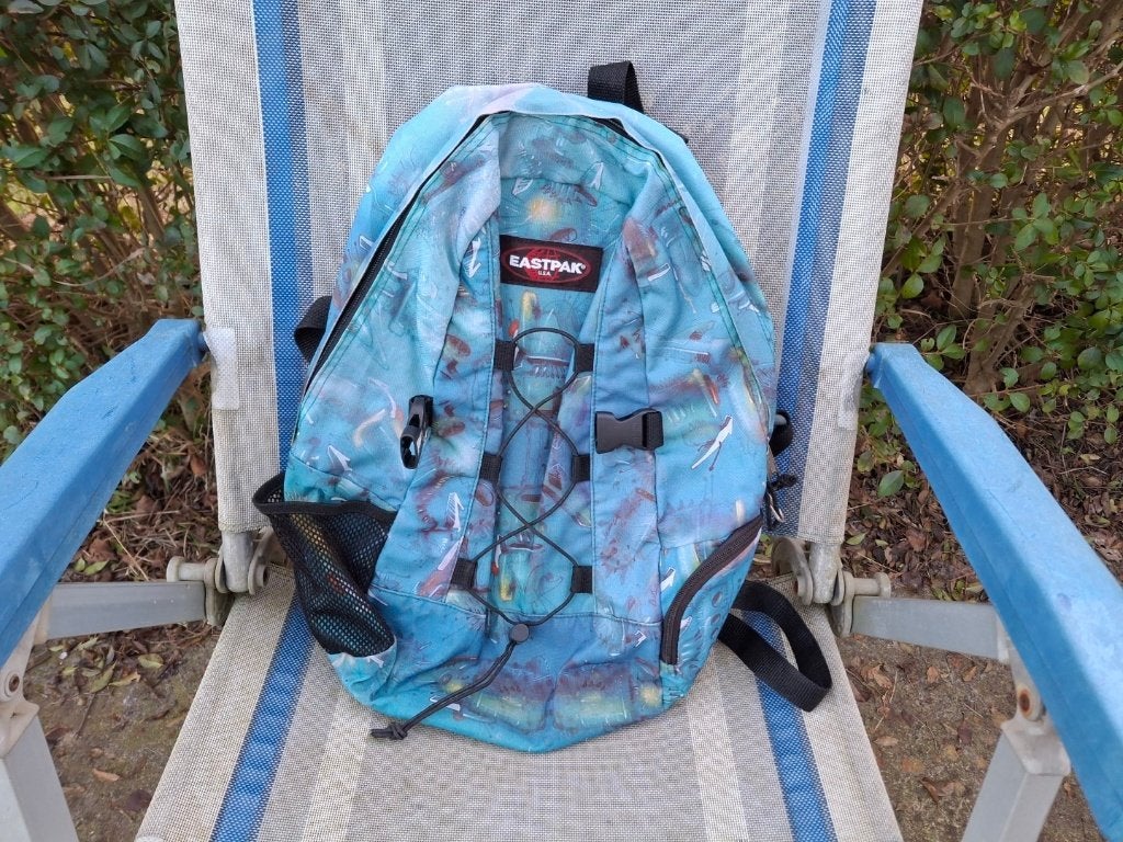 Eastpak rugtas met naam erop, Ophalen of Verzenden, Gebruikt, Eastpak, 30 tot 45 cm