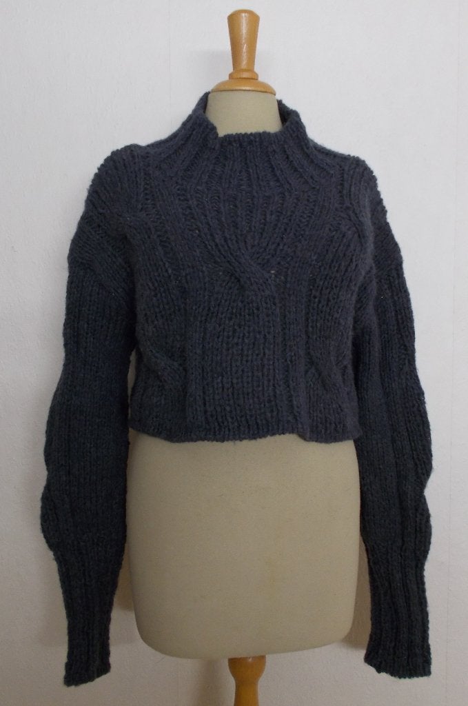 Stoere kabel/col 50% wollen trui van Cora Kemperman! L, Kleding | Dames, Verzenden, Zo goed als nieuw, Maat 42/44 (L), Grijs