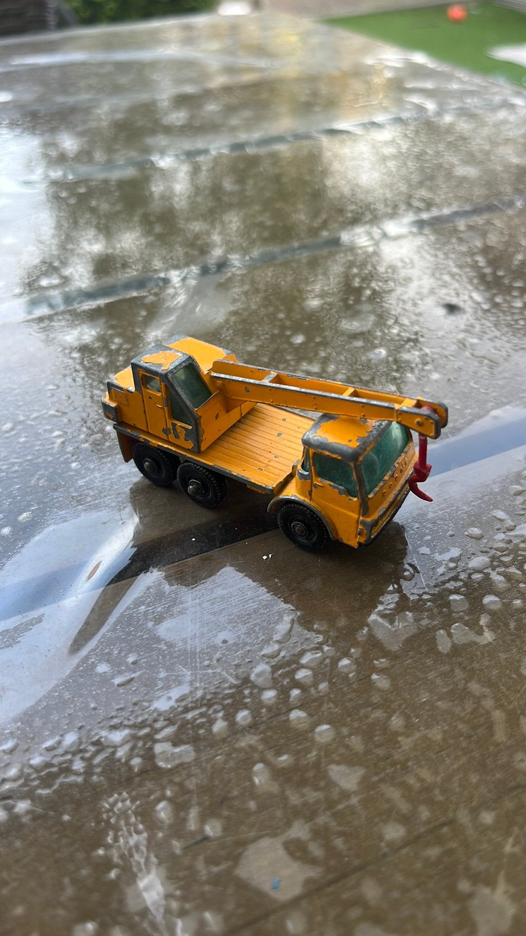 Vintage Lesney Matchbox Diecast Dodge Crane Truck #MB63, Ophalen of Verzenden, Gebruikt