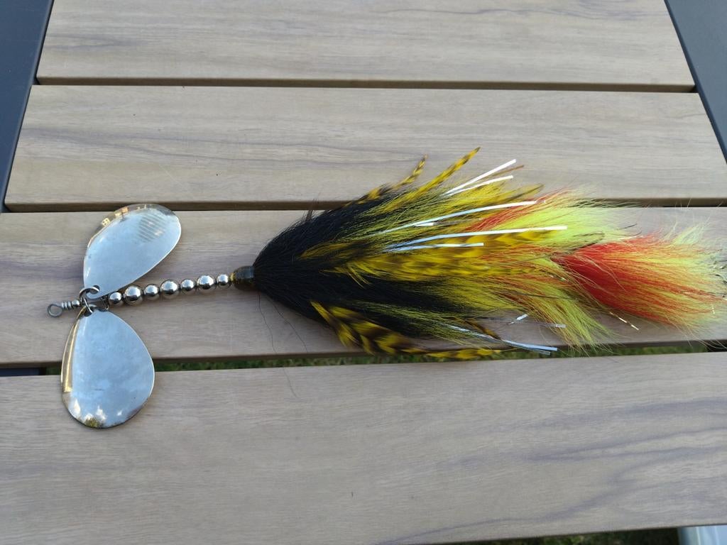 30cm Lange Tandem Spinner met Dubbele Dreg, Ophalen of Verzenden