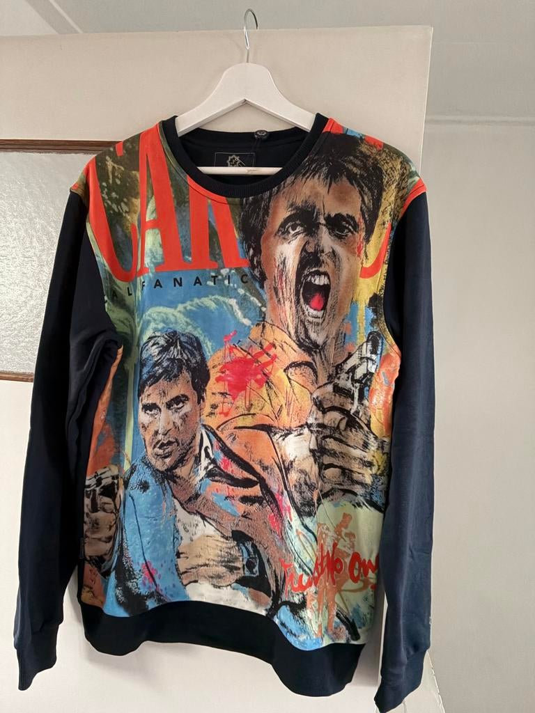 Local Fanatic trui met Scarface print, Kleding | Heren, Ophalen of Verzenden, Nieuw, Overige maten, Blauw