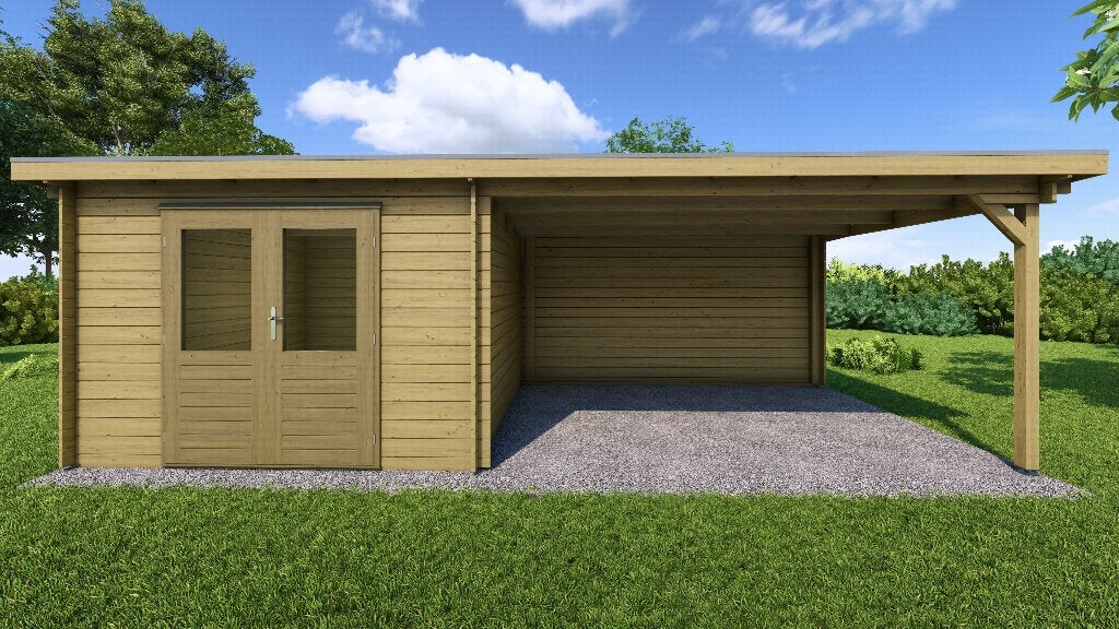 Foto 2 van Fonteyn Basicline Zonnebloem met overkapping 700x300cm