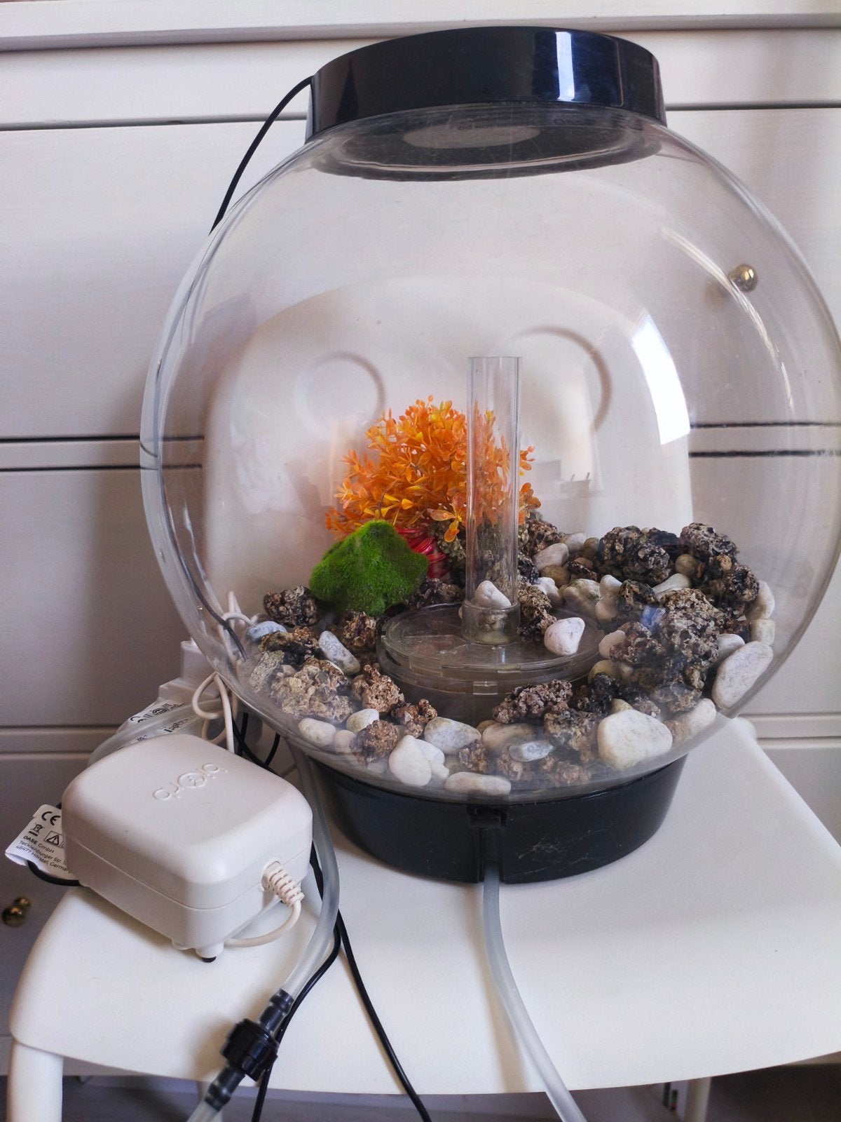 Vissenkom biOrb classic 15 L led zwart, Ophalen, Zo goed als nieuw