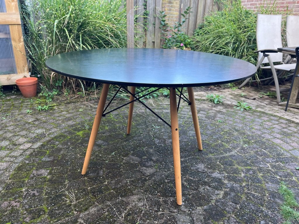 Ronde houten tafel - 120 cm diameter, 75 cm hoog, Ophalen, Gebruikt, Rond, Modern