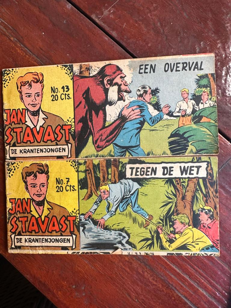 Jan Stavast De Krantenjongen - Nummers 7 en 13 (Oude Strips), Meerdere stripboeken, Ophalen of Verzenden, Gelezen