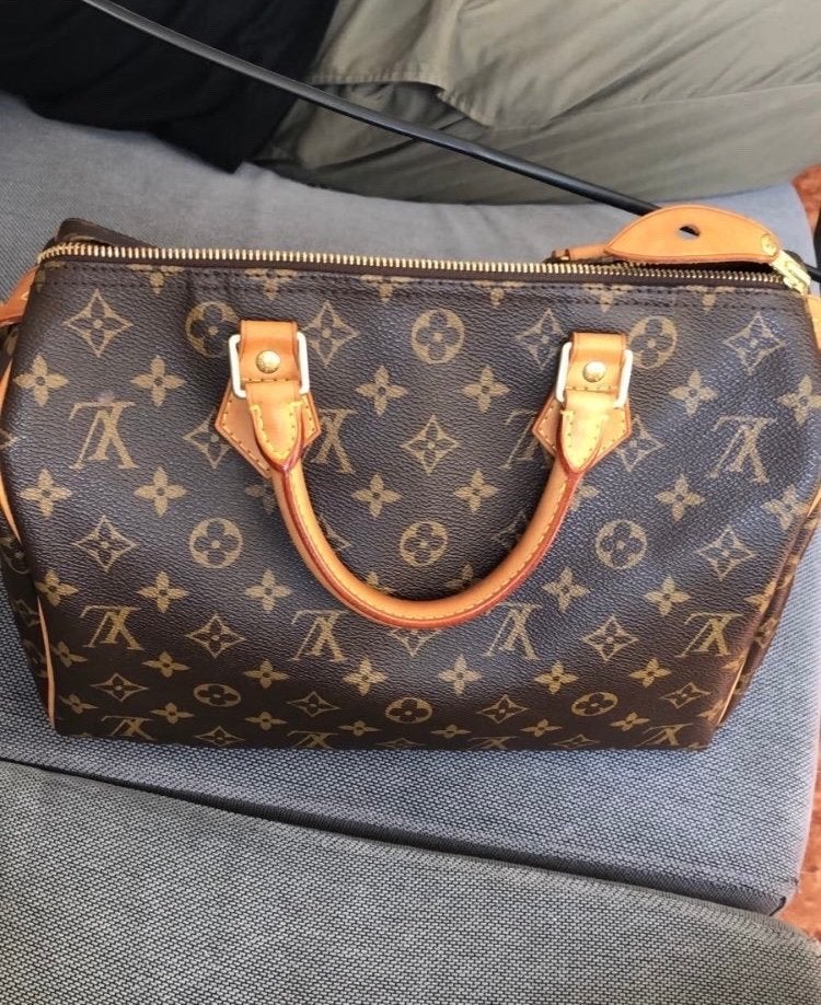 Louis Vuitton Speedy Monogram (maat 25/30), Ophalen, Zo goed als nieuw, Bruin, Handtas