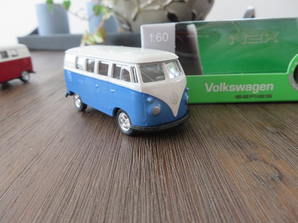 Welly 1 op 60 Volkswagen T1 blauw, Ophalen of Verzenden, Nieuw, Auto