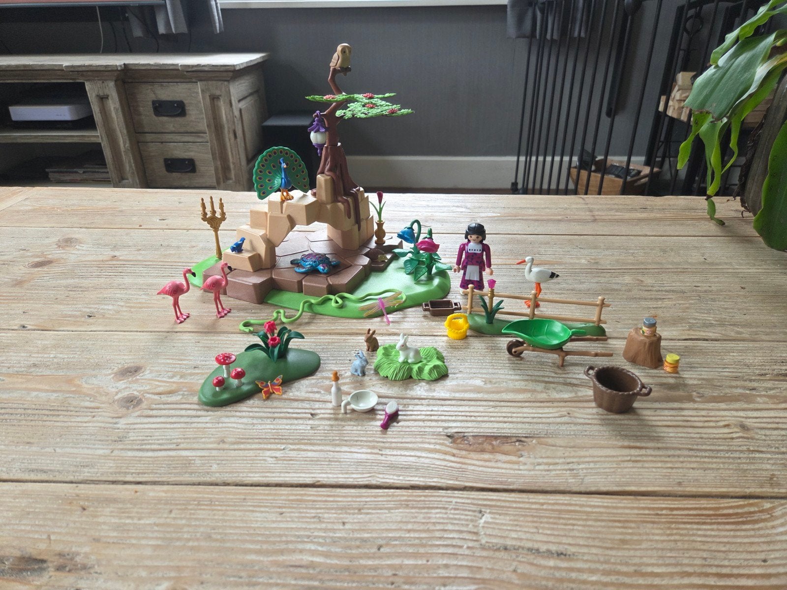 Playmobil Dierenbos met flamingo's en konijntjes, Complete set, Fantasy, Overige typen, Ophalen of Verzenden