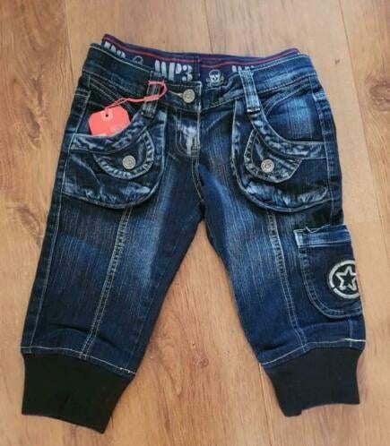 Chilong capri jeans mt 116 tot 152, Broek, Meisje, Nieuw, Ophalen of Verzenden