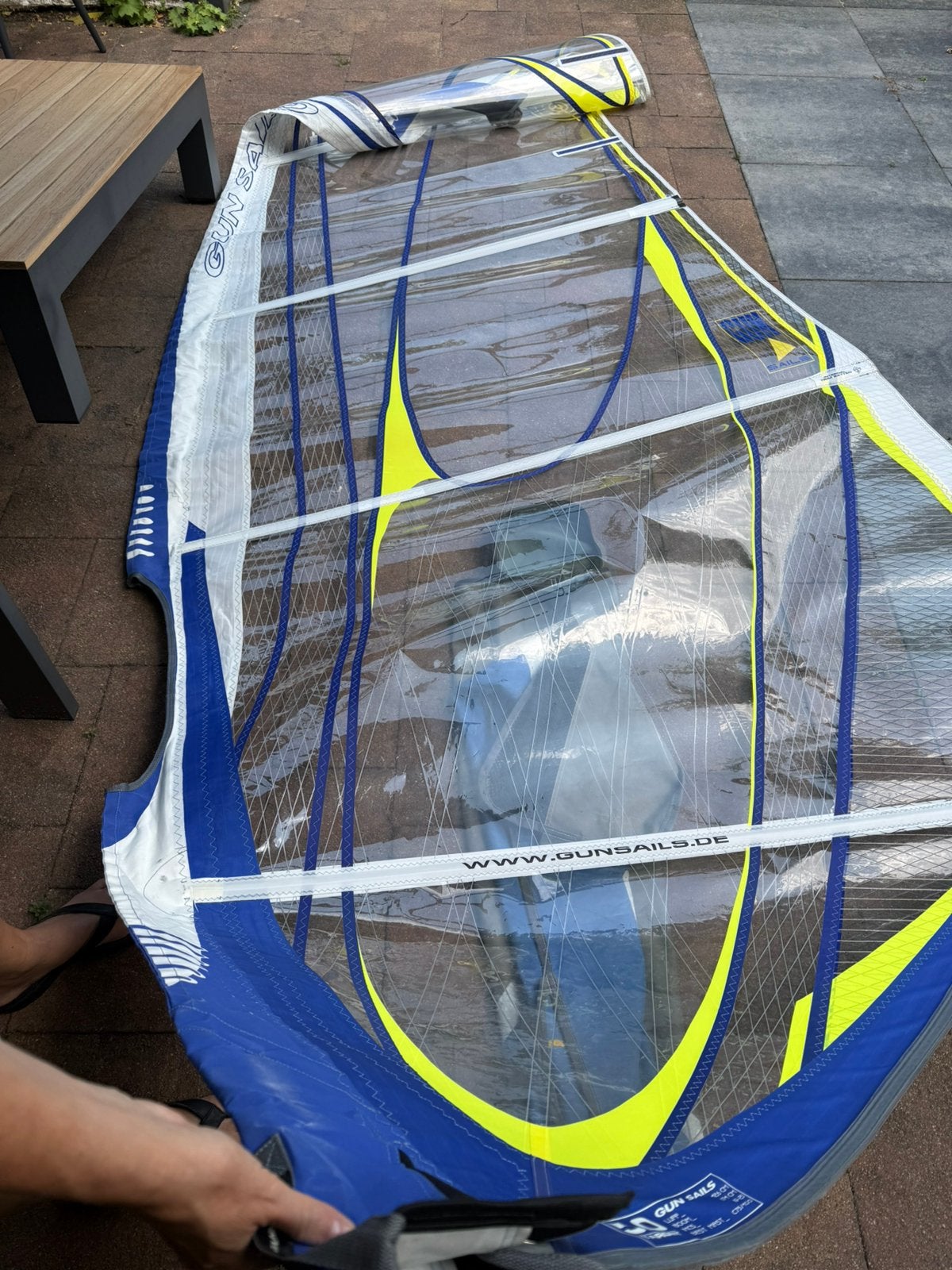 Windsurf zeil Gun Target 5.0, Ophalen, Zo goed als nieuw, Zeil