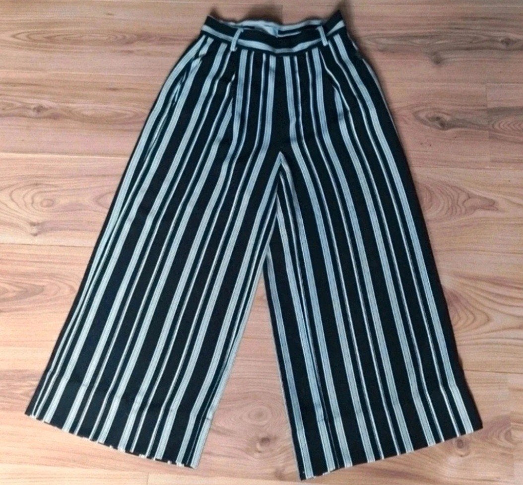 Josh V gestreepte 7/8 broek maat S, Zwart, Ophalen of Verzenden, Driekwart, Maat 36 (S)