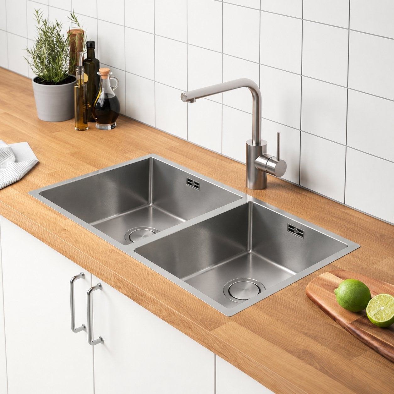 IKEA Norrsjön dubbele inbouw spoelbak RVS (nieuw), Huis en Inrichting, Overige typen, IKEA, Ophalen of Verzenden, Metaal