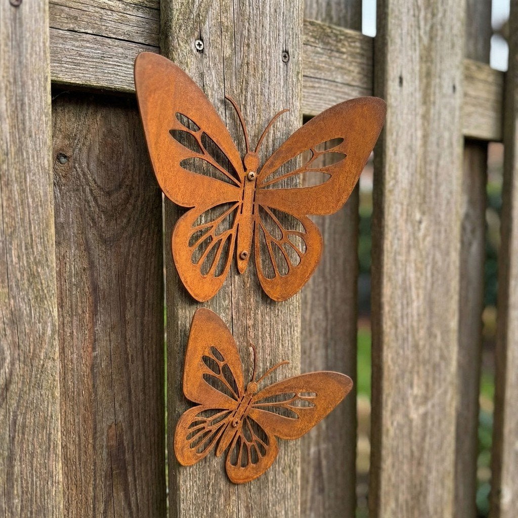 Cortenstalen vlinders (set van 2), Ophalen, Nieuw