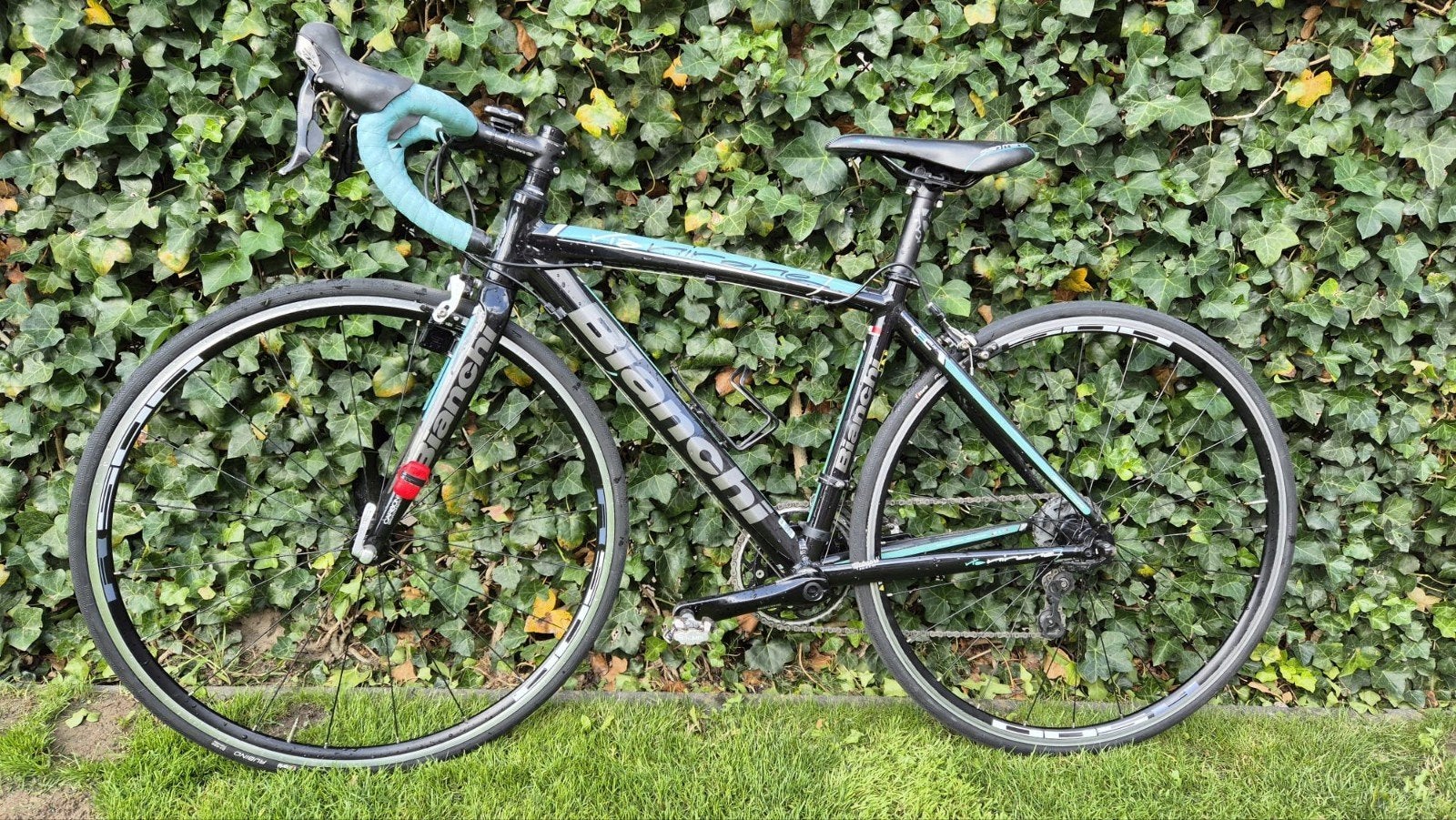 Bianchi Via Nirone 7 racefiets - maat 46 - zwart/celeste, Fietsen en Brommers, Ophalen of Verzenden