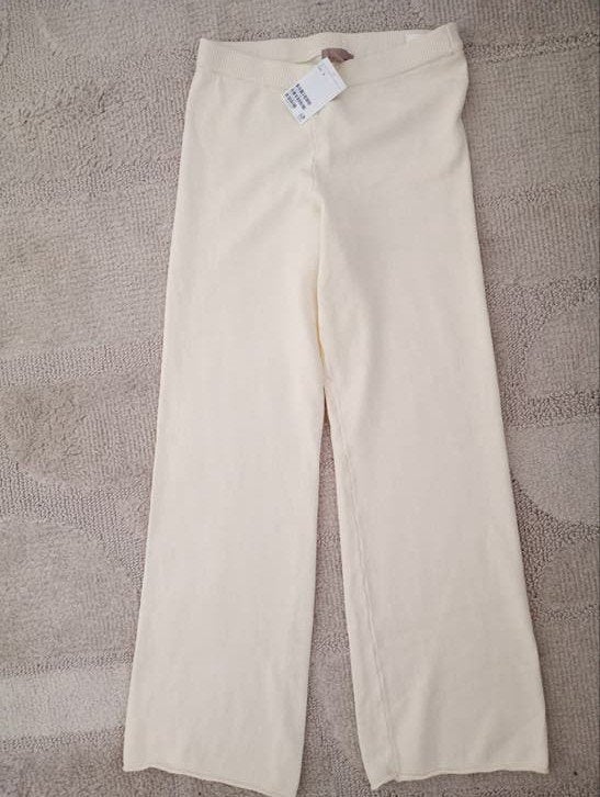 Nieuwe broek crème maat S H&M, Maat 38/40 (M), Beige, Nieuw, Ophalen of Verzenden